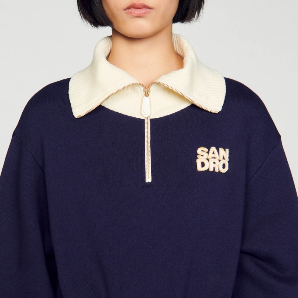 Sandro Sonny Cropped Sweatshirt